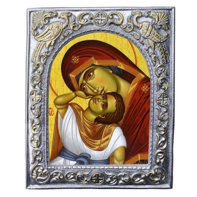 ΠΑΝΑΓΙΑ ΓΛΥΚΟΦΙΛΟΥΣΑ - Εκκλησιαστική Κορνίζα «Παγώνια»