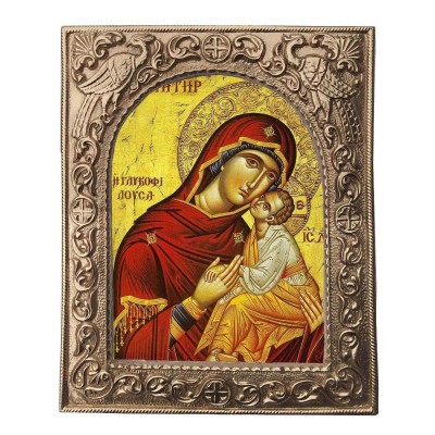 ΠΑΝΑΓΙΑ ΓΛΥΚΟΦΙΛΟΥΣΑ - Εκκλησιαστική Κορνίζα «Παγώνια»