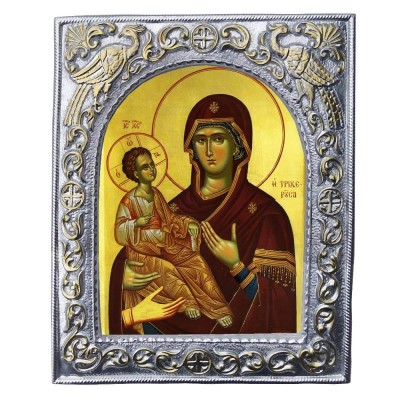ΠΑΝΑΓΙΑ ΤΡΙΧΕΡΟΥΣΑ - Εκκλησιαστική Κορνίζα «Παγώνια»