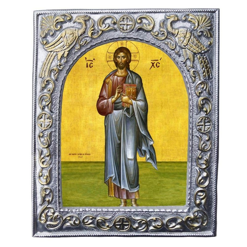 ΙΗΣΟΥΣ ΧΡΙΣΤΟΣ - Εκκλησιαστική Κορνίζα «Παγώνια»