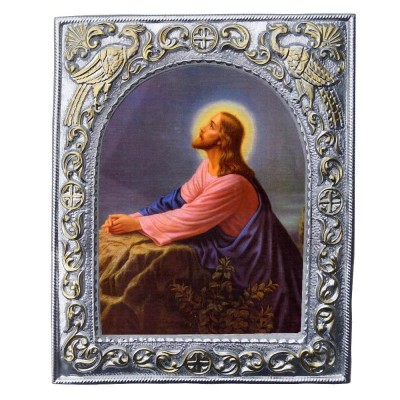 ΙΗΣΟΥΣ ΧΡΙΣΤΟΣ- Εκκλησιαστική Κορνίζα «Παγώνια»