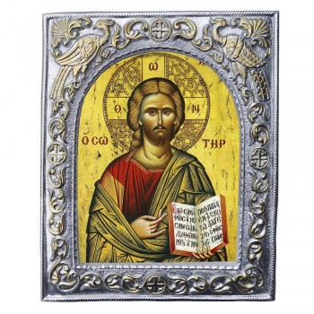 ΙΗΣΟΥΣ ΧΡΙΣΤΟΣ - Εκκλησιαστική Κορνίζα «Παγώνια»