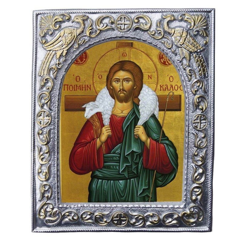 ΙΗΣΟΥΣ ΧΡΙΣΤΟΣ - Εκκλησιαστική Κορνίζα «Παγώνια»