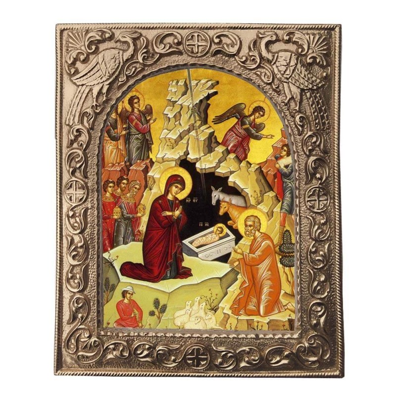 ΓΕΝΝΗΣΗ ΧΡΙΣΤΟΥ - Εκκλησιαστική Κορνίζα «Παγώνια»