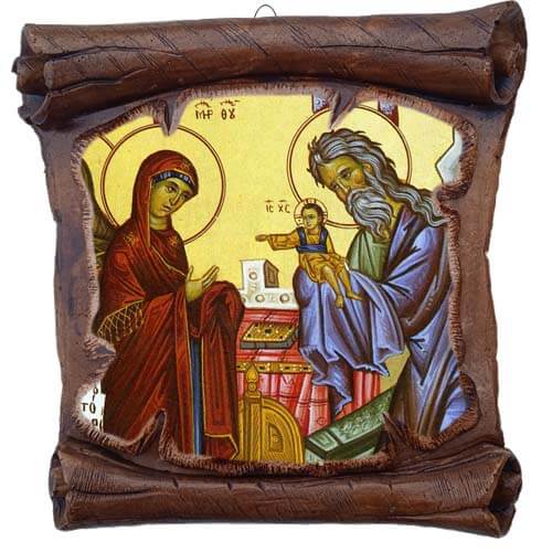 ΥΠΑΠΑΝΤΗ - Εικόνα Πάπυρος με Πλακίδιο 18cm