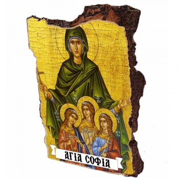 ΑΓΙΑ ΣΟΦΙΑ   - Εικόνα σε Πέτρα (Μικρή 12cm)