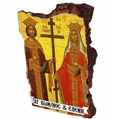 ΑΓΙΟI ΚΩΝΣΤΑΝΤΙΝΟΣ & ΕΛΕΝΗ  - Εικόνα σε Πέτρα (Μικρή 11cm)