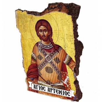 ΑΓΙΟΣ ΑΡΤΕΜΙΟΣ - Εικόνα σε Πέτρα (Μικρή 12cm)
