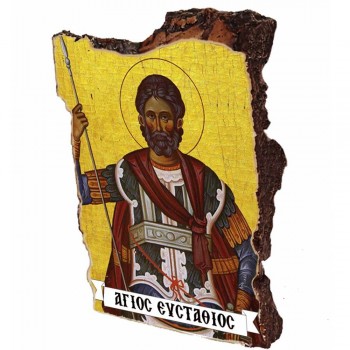 ΑΓΙΟΣ ΕΥΣΤΑΘΙΟΣ - Εικόνα σε Πέτρα (Μικρή 12cm)