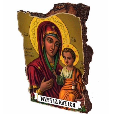 ΠΑΝΑΓΙΑ Μυρτιδιώτισσα - Εικόνα σε Πέτρα (Μικρή 12cm)
