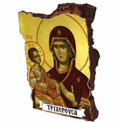 ΠΑΝΑΓΙΑ Τριχερούσα - Εικόνα σε Πέτρα (Μικρή 12cm)