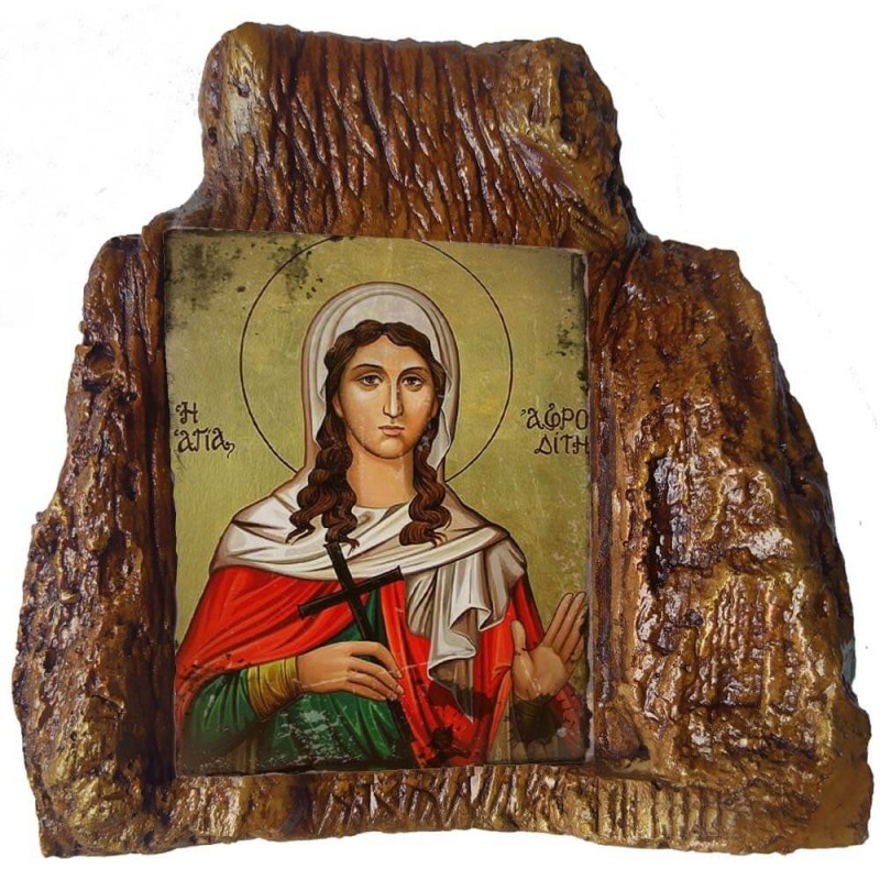 ΑΓΙΑ ΑΦΡΟΔΙΤΗ – Εικόνα σε Πέτρα (Μεσαία 13cm)