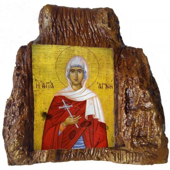 ΑΓΙΑ ΑΓΝΗ – Εικόνα σε Πέτρα (Μεσαία 13cm)