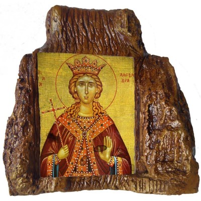 ΑΓΙΑ ΑΛΕΞΑΝΔΡΑ – Εικόνα σε Πέτρα (Μεσαία 13cm)
