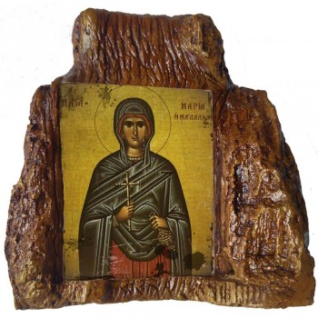 ΑΓΙΑ ΜΑΡΙΑ ΜΑΓΔΑΛΗΝΗ – Εικόνα σε Πέτρα (Μεσαία 13cm)