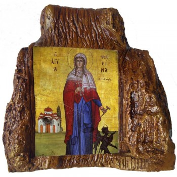 ΑΓΙΑ ΜΑΡΙΝΑ – Εικόνα σε Πέτρα (Μεσαία 13cm)