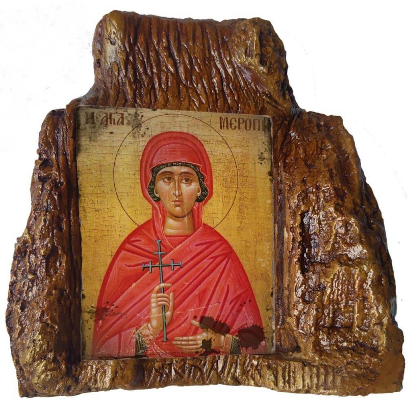 ΑΓΙΑ ΜΕΡΟΠΗ – Εικόνα σε Πέτρα (Μεσαία 13cm)