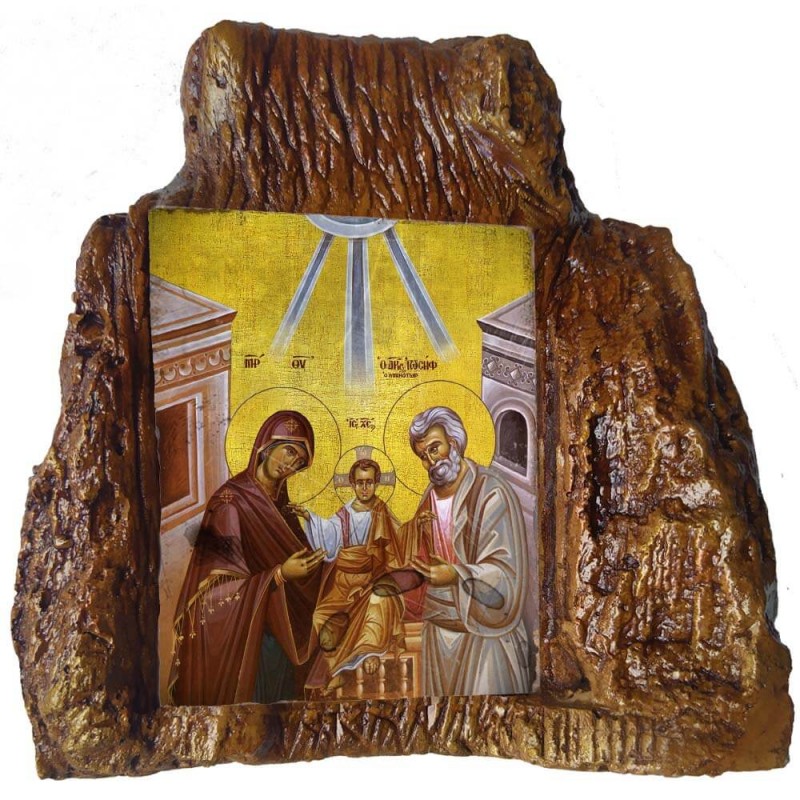 ΑΓΙΑ ΟΙΚΟΓΕΝΕΙΑ – Εικόνα σε Πέτρα (Μεσαία 13cm)