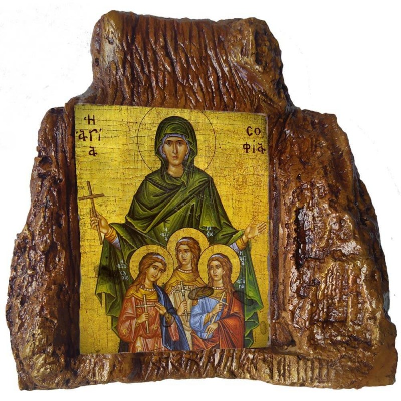 ΑΓΙΑ ΣΟΦΙΑ – Εικόνα σε Πέτρα (Μεσαία 13cm)