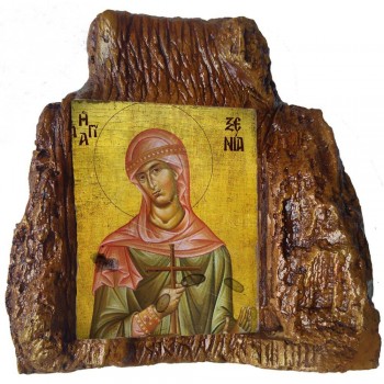 ΑΓΙΑ ΞΕΝΙΑ – Εικόνα σε Πέτρα (Μεσαία 13cm)