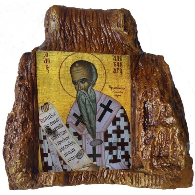 ΑΓΙΟΣ ΑΛΕΞΑΝΔΡΟΣ – Εικόνα σε Πέτρα (Μεσαία 13cm)