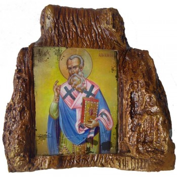 ΑΓΙΟΣ ΑΝΑΝΙΑΣ – Εικόνα σε Πέτρα (Μεσαία 13cm)