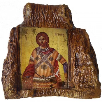 ΑΓΙΟΣ ΑΡΤΕΜΙΟΣ – Εικόνα σε Πέτρα (Μεσαία 13cm)