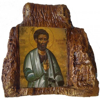 ΑΓΙΟΣ ΒΑΡΘΟΛΟΜΑΙΟΣ– Εικόνα σε Πέτρα (Μεσαία 13cm)