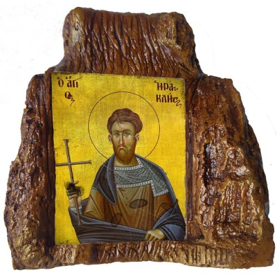 ΑΓΙΟΣ ΗΡΑΚΛΗΣ – Εικόνα σε Πέτρα (Μεσαία 13cm)