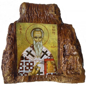 ΑΓΙΟΣ ΙΑΚΩΒΟΣ – Εικόνα σε Πέτρα (Μεσαία 13cm)