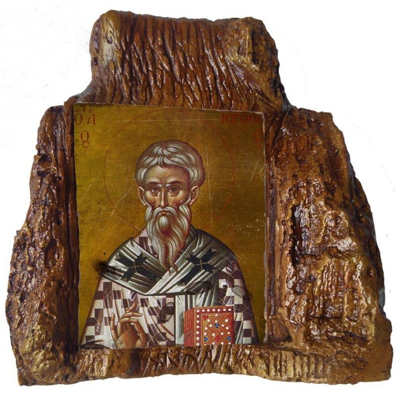 ΑΓΙΟΣ ΙΕΡΟΘΕΟΣ – Εικόνα σε Πέτρα (Μεσαία 13cm)