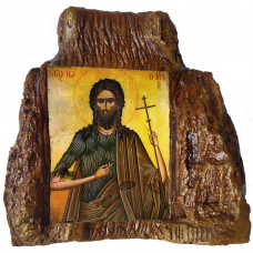 ΑΓΙΟΣ ΙΩΑΝΝΗΣ ΠΡΟΔΡΟΜΟΣ – Εικόνα σε Πέτρα (Μεσαία 13cm)