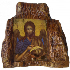 ΑΓΙΟΣ ΙΩΑΝΝΗΣ ΠΡΟΔΡΟΜΟΣ – Εικόνα σε Πέτρα (Μεσαία 13cm)