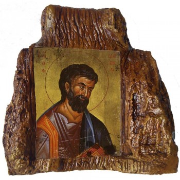 ΑΓΙΟΣ ΜΑΡΚΟΣ – Εικόνα σε Πέτρα (Μεσαία 13cm)
