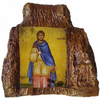 ΑΓΙΟΣ ΝΙΚΗΤΑΣ – Εικόνα σε Πέτρα (Μεσαία 13cm)