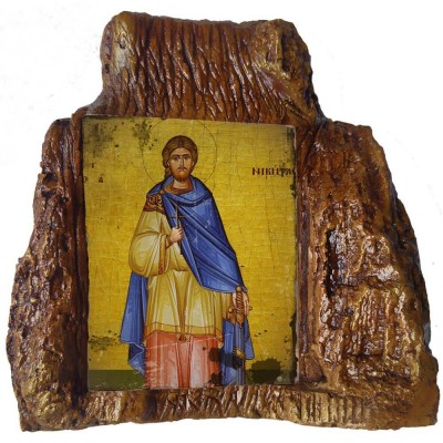 ΑΓΙΟΣ ΝΙΚΗΤΑΣ – Εικόνα σε Πέτρα (Μεσαία 13cm)