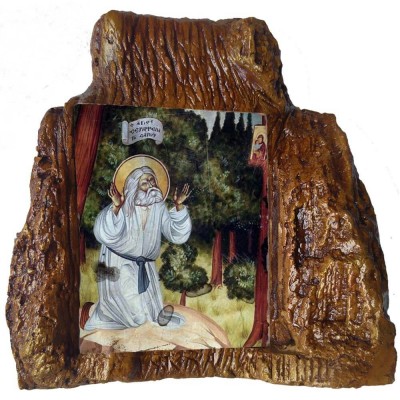ΑΓΙΟΣ ΣΕΡΑΦΕΙΜ – Εικόνα σε Πέτρα (Μεσαία 13cm)