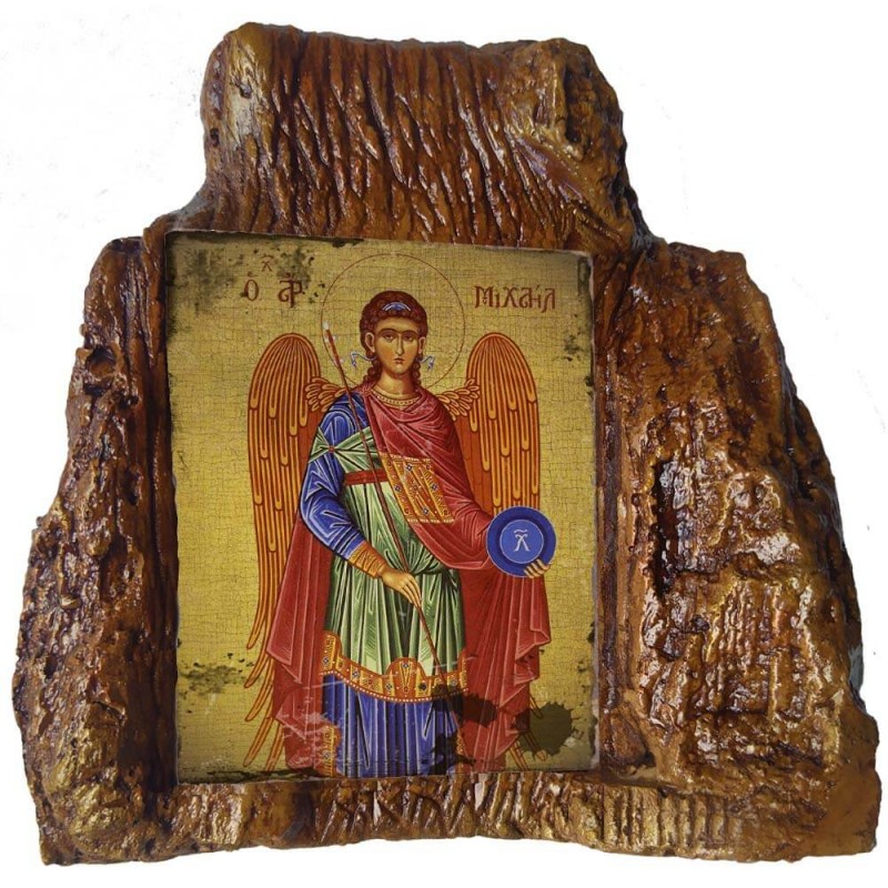ΑΡΧΑΓΓΕΛΛΟΣ ΜΙΧΑΗΛ – Εικόνα σε Πέτρα (Μεσαία 13cm)
