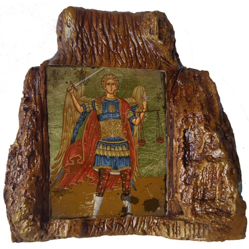 ΑΡΧΑΓΓΕΛΟΣ ΜΙΧΑΗΛ – Εικόνα σε Πέτρα (Μεσαία 13cm)