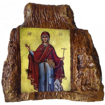 ΠΑΝΑΓΙΑ ΑΓΙΟΥ ΟΡΟΥΣ – Εικόνα σε Πέτρα (Μεσαία 13cm)