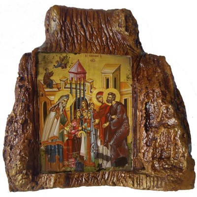 ΕΙΣΟΔΙΑ ΤΗΣ ΘΕΟΤΟΚΟΥ – Εικόνα σε Πέτρα (Μεσαία 13cm)