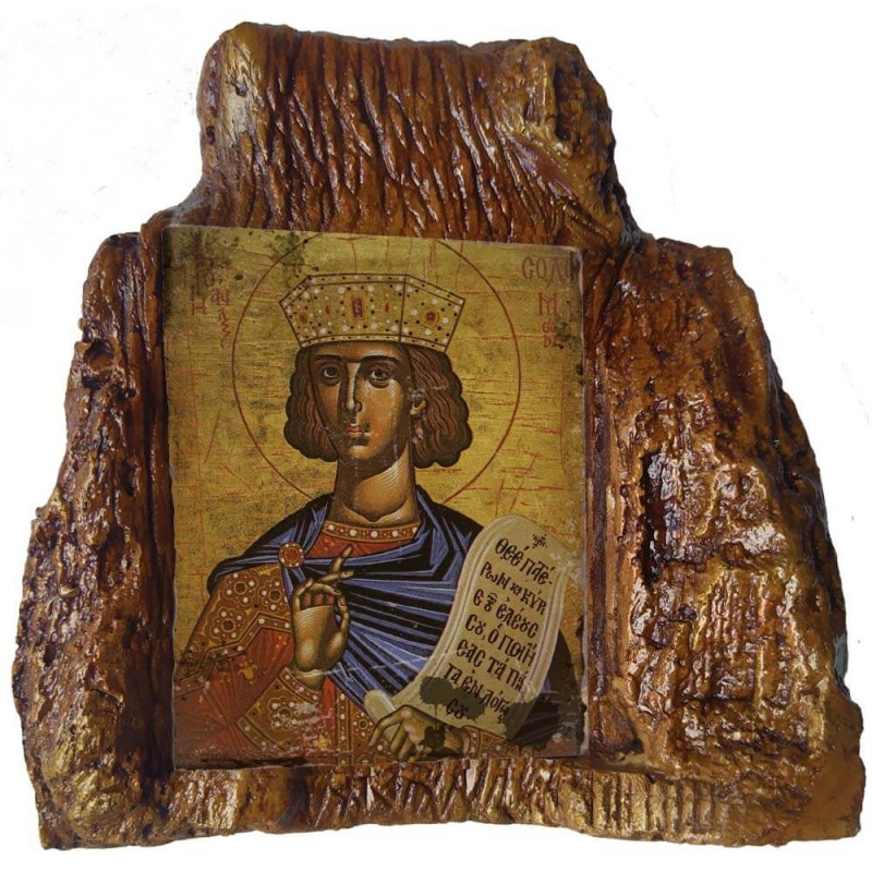 ΑΓΙΟΣ ΣΟΛΟΜΩΝ – Εικόνα σε Πέτρα (Μεσαία 13cm)