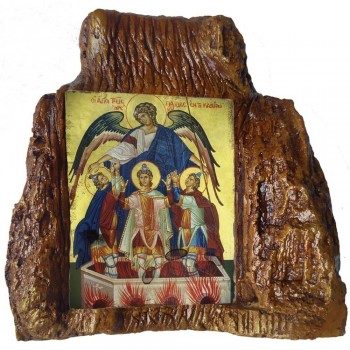 ΠΑΙΔΕΣ ΕΝ ΚΑΜΙΝΩ – Εικόνα σε Πέτρα (Μεσαία 13cm)