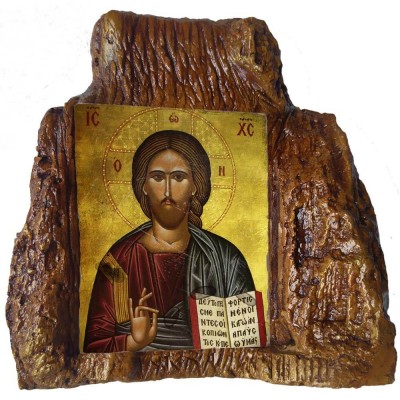 ΙΗΣΟΥΣ ΧΡΙΣΤΟΣ – Εικόνα σε Πέτρα (Μεσαία 13cm)