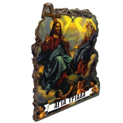 ΑΓΙΑ ΤΡΙΑΔΑ - Εικόνα Βράχος (Μεγάλη 20cm)