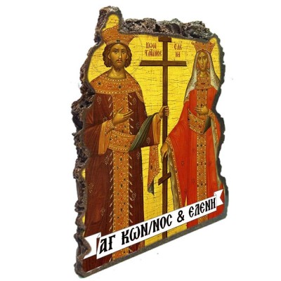 ΑΓΙΟΙ ΚΩΝΣΤΑΝΤΙΝΟΣ & ΕΛΕΝΗ - Εικόνα Βράχος (Μεγάλη 20cm)