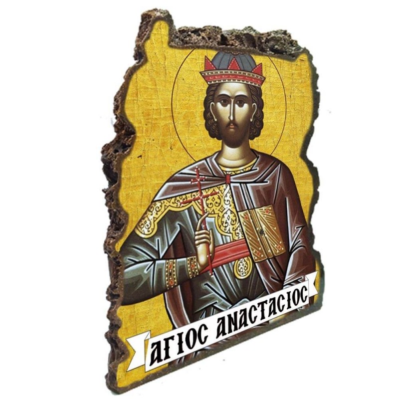 ΑΓΙΟΣ ΑΝΑΣΤΑΣΙΟΣ - Εικόνα Βράχος (Μεγάλη 20cm)
