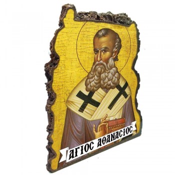 ΑΓΙΟΣ ΑΘΑΝΑΣΙΟΣ - Εικόνα Βράχος (Μεγάλη 20cm)
