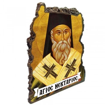 ΑΓΙΟΣ ΝΕΚΤΑΡΙΟΣ - Εικόνα Βράχος (Μεγάλη 20cm)
