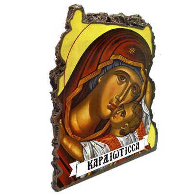 ΠΑΝΑΓΙΑ ΚΑΡΔΙΩΤΙΣΣΑ - Εικόνα Βράχος (Μεγάλη 20cm)
